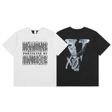 Vlone T Shirts Summer Male and Female Trendy Brand Short Sleeve Couple T-shirt
