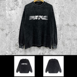 Purple Brand Distressed Long Sleeve Shirt Fashion Distressed Loose Long-sleeved Top