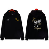 Palm Angels Hoodie Coconut Tree Pin Embroidered Hooded Sweater