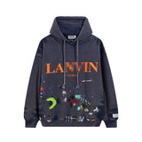 Gallery Dept Hoodie Hand Painted Graffiti Washed Hooded Sweater