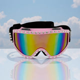 Trendy punk glasses with diamonds and cotton, windproof and dustproof