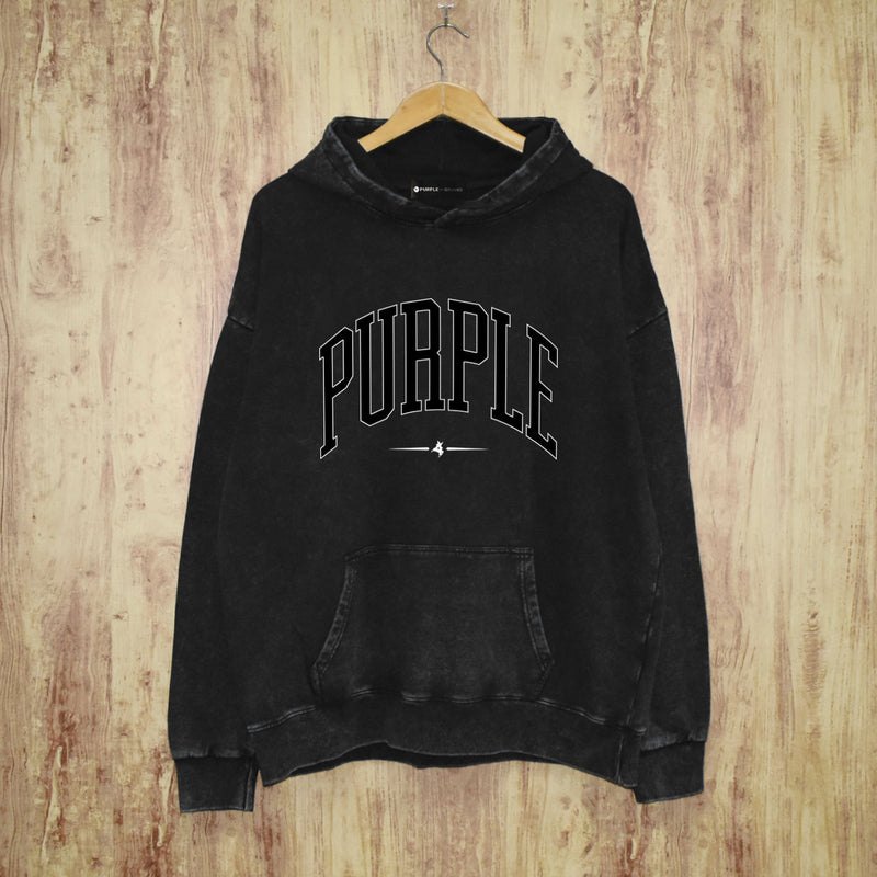 Purple Brand Distressed Hoodie Fashion Old Loose Hooded Sweater