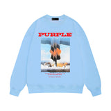 Purple Brand Sweatshirt Loose Crew Neck Sweater
