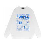 Purple Brand Long Sleeve T-Shirt Fashion Loose Long Sleeve Top