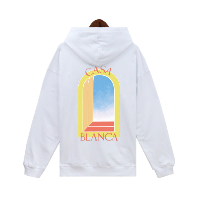 Casablanca Hoodie Autumn/Winter Rainbow Print Hooded Sweater