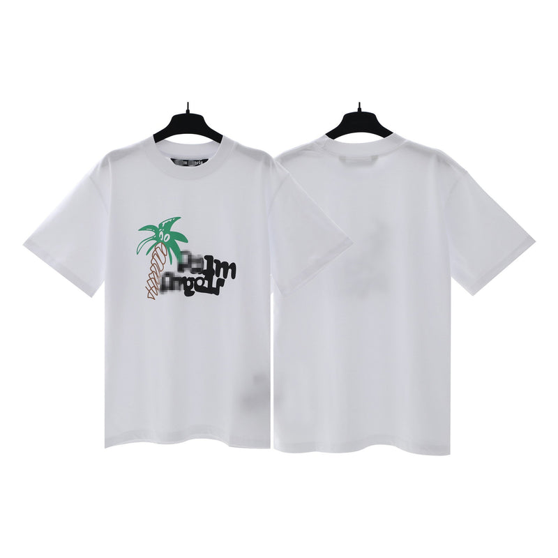 Palm Angels T Shirts Coconut Letter Logo Short Sleeve T-Shirt