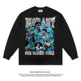 Nba Long Sleeve Shirt Autumn and Winter Morant Basketball Printed Long Sleeve T-shirt American Retro