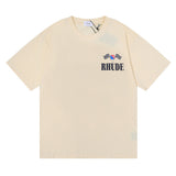 Rhude T Shirt Alphabet Flag Print Short Sleeve T-Shirt