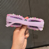 Trendy punk glasses flower decoration