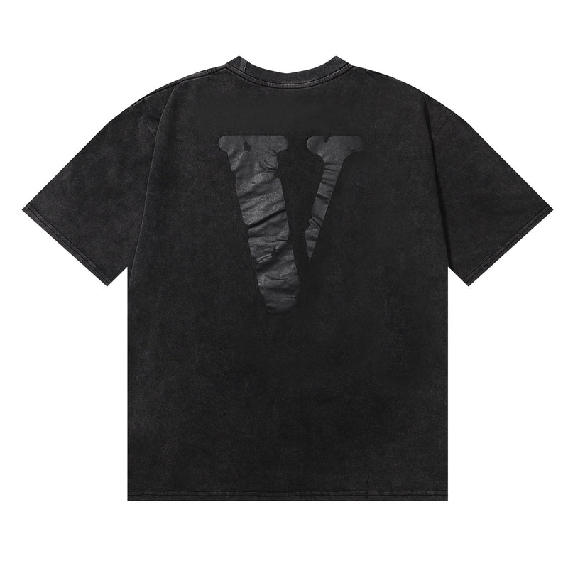 Vlone T Shirt Spring Summer Pattern Crew Neck Pullover Short Sleeve