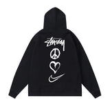 Stussy Hoodie Fall/Winter Fleece Hooded Sweater