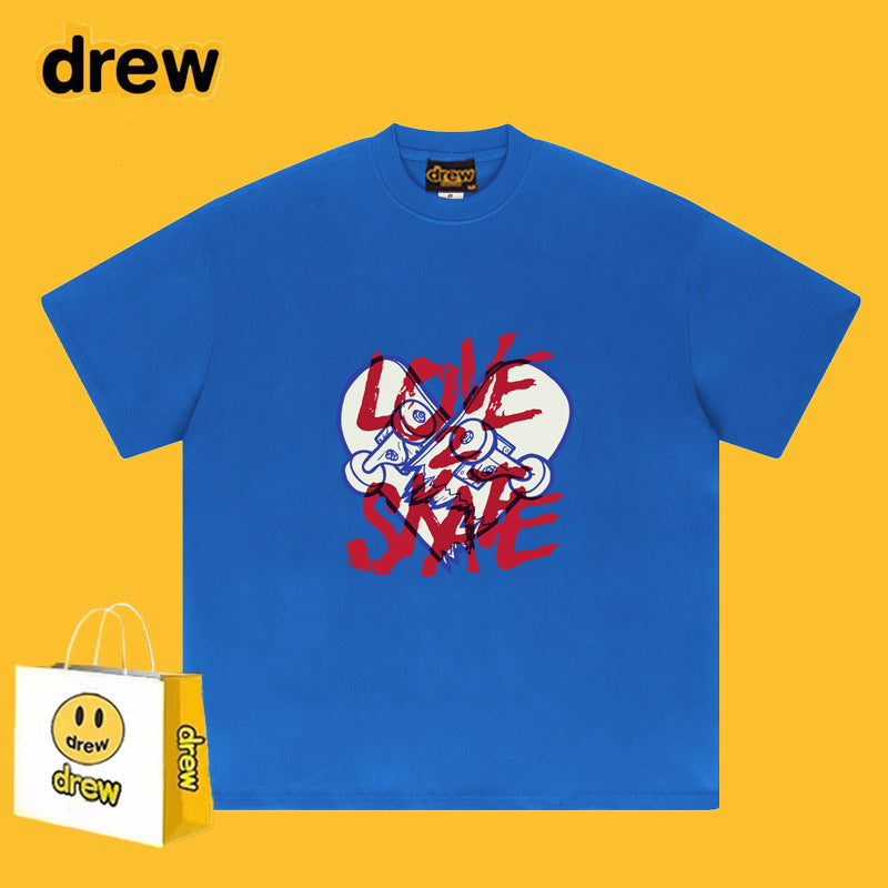 Drew T Shirts Cotton Short Sleeve Short Sleeve T-shirt Loose