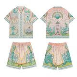 Casablanca Shirts And Shorts 2 Pieces Set Casual Beach Shorts