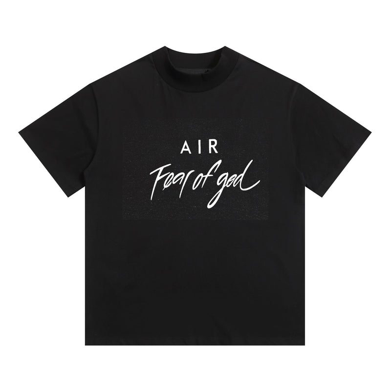 Fog Essentials T Shirts Summer FOG Double Line Joint Letter Crew Neck Short Sleeve