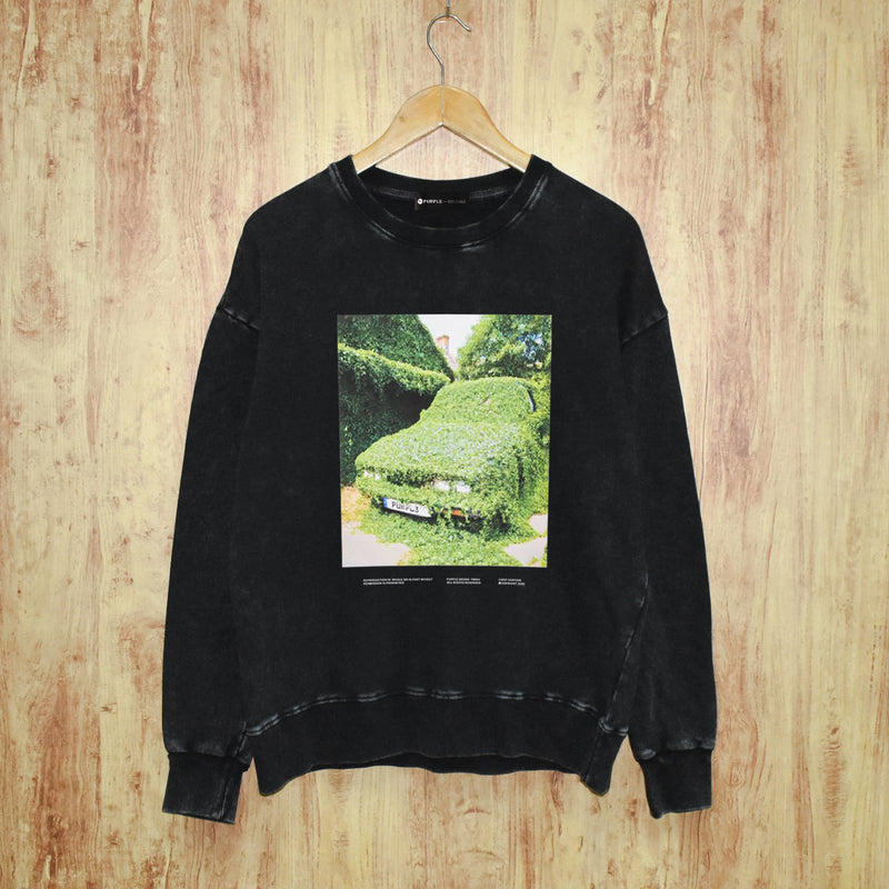 Purple Brand Distressed Sweatshirt Retro Vintage Crew Neck Sweater