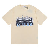 Rhude T Shirt Alphabet Castle Print Short Sleeve T-Shirt