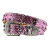 Hip-hop punk rhinestone belt punk style