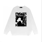 Purple Brand Long Sleeve T-Shirt Fashion Loose Long Sleeve Top