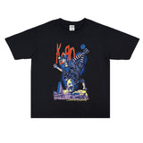 Rock Star T Shirt Korn Band Rock Print Personalized T-shirt Short Sleeve Loose Cotton Men and Women