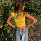 Vintage Y2g Shirts Short T-shirt Women's Summer Fashion