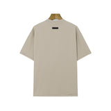 Fog Essentials T Shirts Spring Summer FOG Flocking Letter Crew Neck Short Sleeves
