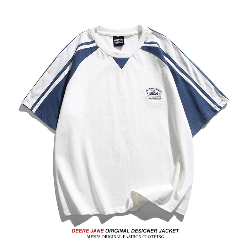Men T-shirt Summer Cotton Short Sleeve T-shirt Men's Loose Half Sleeve