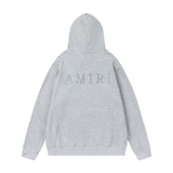 Amiri Hoodie AMI logo embroidered hooded sweater with holes