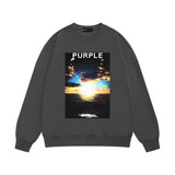 Purple Brand Sweatshirt Loose Crew Neck Sweater