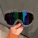 Trendy punk glasses sand and dustproof