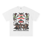 Vintage T-shirts American Vintage Printed Small Neckline Short Sleeve T-Shirt Pure Cotton