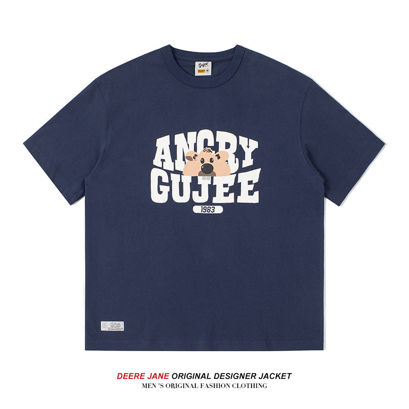 Men T-Shirts Summer Cotton Short Sleeve T-shirt Men American Style Loose