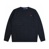 Ralph Lauren Knitted sweaters RL pony logo embroidered twist crew neck long-sleeved knitted sweater