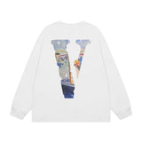 Vlone Sweatshirts Autumn and Winter Monet Oil Painting Crew Neck Pullover
