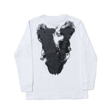 Palm Angle Sweatshirt Devil Angel Smoke Large V Print Couple Men and Women Loose Long Sleeve