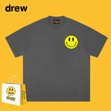 Drew T Shirts Smiley Face Print Short Sleeve Loose