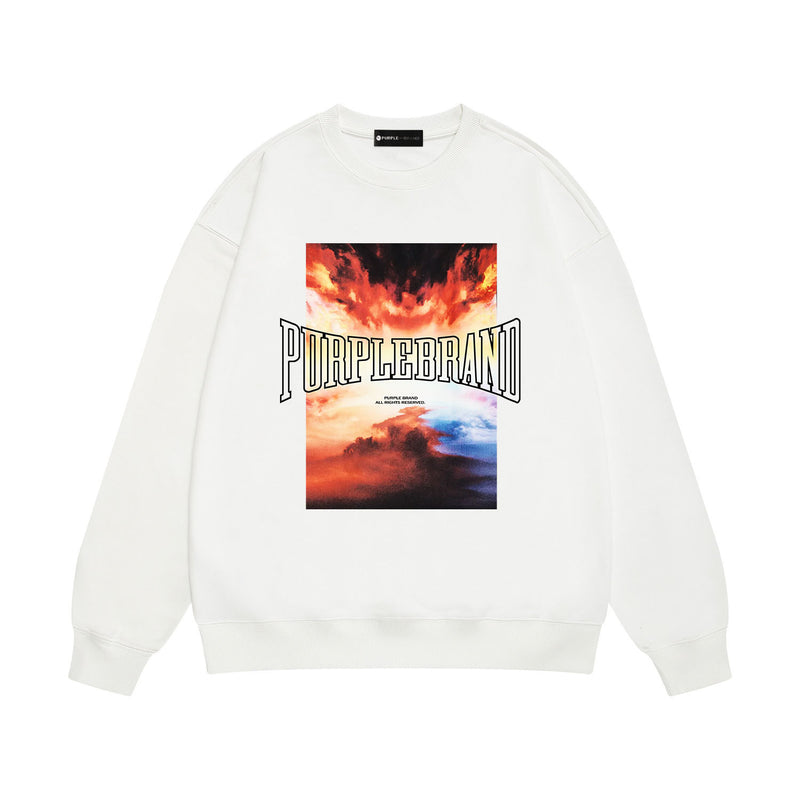 Purple Brand Sweatshirt Loose Crew Neck Sweater