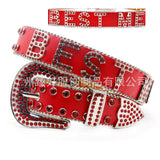 Hip-hop punk rhinestone belt bestme accessories