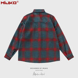 MIJKO Mens Jacket Plaid Unisex Jacket