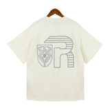 Rhude T Shirt Micro Label Letter Logo Line Pattern Short Sleeve T-Shirt Loose