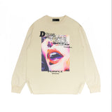 Purple Brand Long Sleeve T-Shirt Fashion Loose Long Sleeve Top