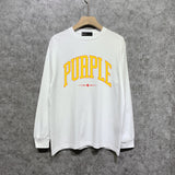 Purple Brand Long Sleeve T-Shirt Fashion Loose Long Sleeve Top