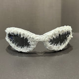 Trendy punk glasses cat eye retroy2kburr