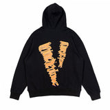 Vlone Hoodie Autumn/Winter Letter Big V Pattern Hooded