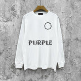 Purple Brand Long Sleeve T-Shirt Fashion Loose Long Sleeve Top