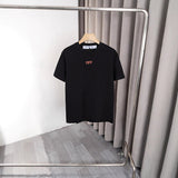 Off White T Shirts OW Cartoon Arrow Pattern Crew Neck Pullover Short Sleeves