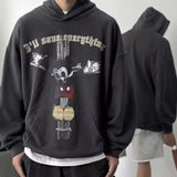 Mens Vintage T-Shirts vintage spoof Mickey print loose