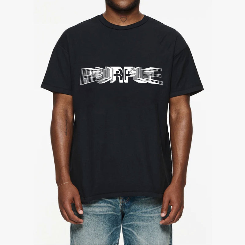 Purple Brand Distressed T Shirts Short Sleeve