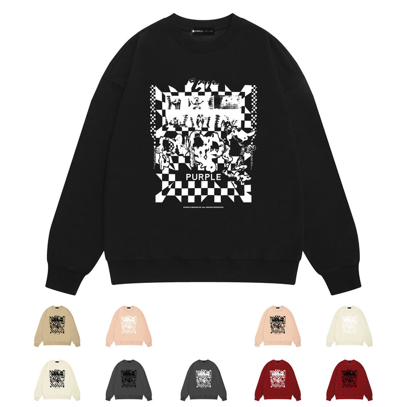 Purple Brand Sweatshirt Loose Crew Neck Sweater