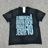 Mens Vintage T-Shirts FARFROMWHAT Washed and Old Splashed Lnk T-shirts