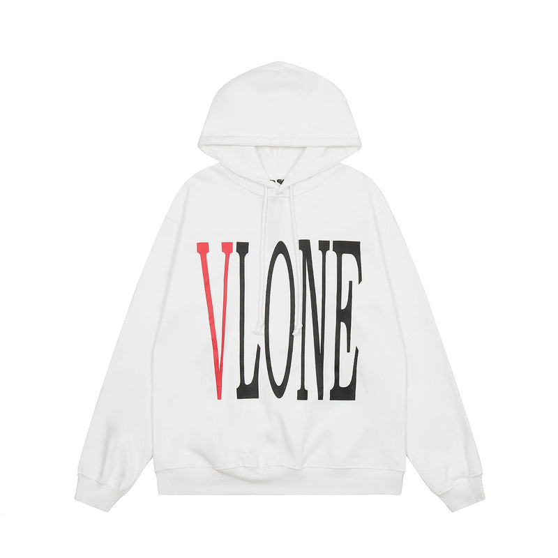 Vlone Hoodie autumn and winter red big V letter pullover